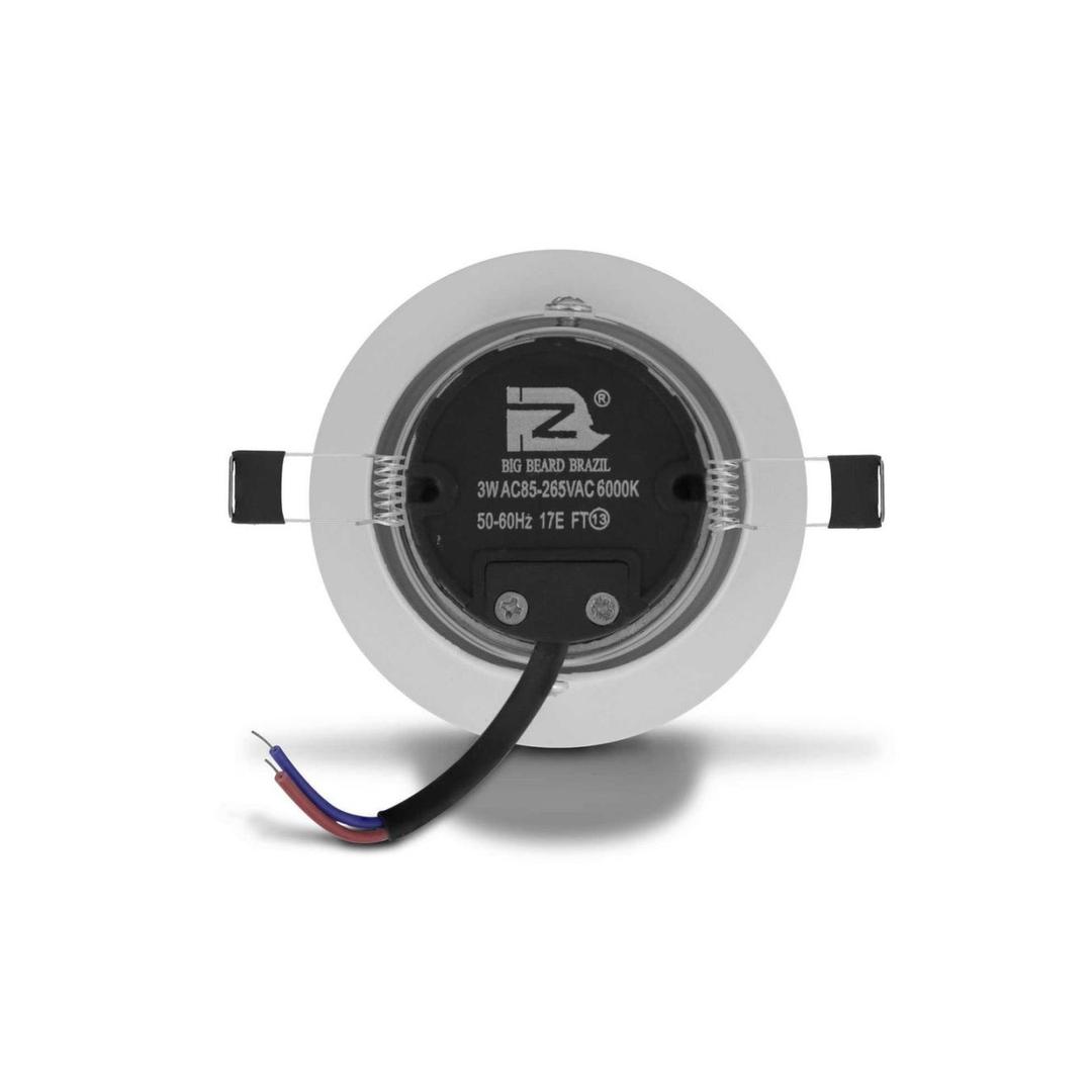 Luminária de Led Redonda Branco Frio 3w