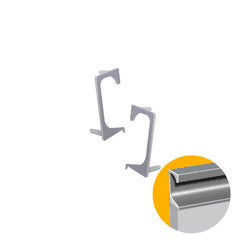 Ponteira Para Puxador Vazado Anodizado de 15 Mm Pe176 Rometal
