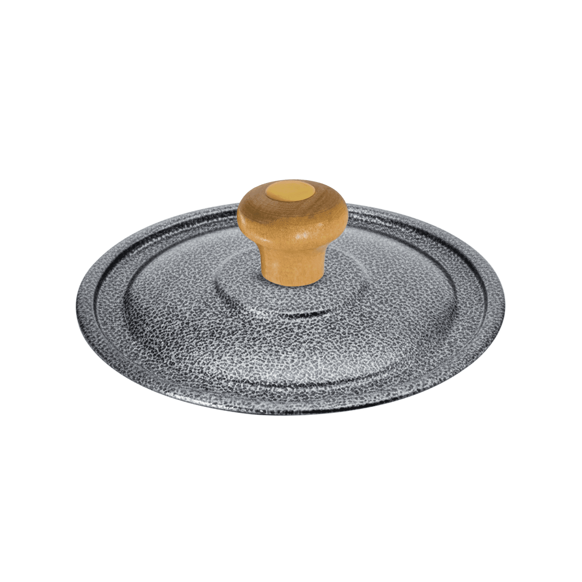 Tampa Craqueada 31 Cm Com Pomel de Madeira