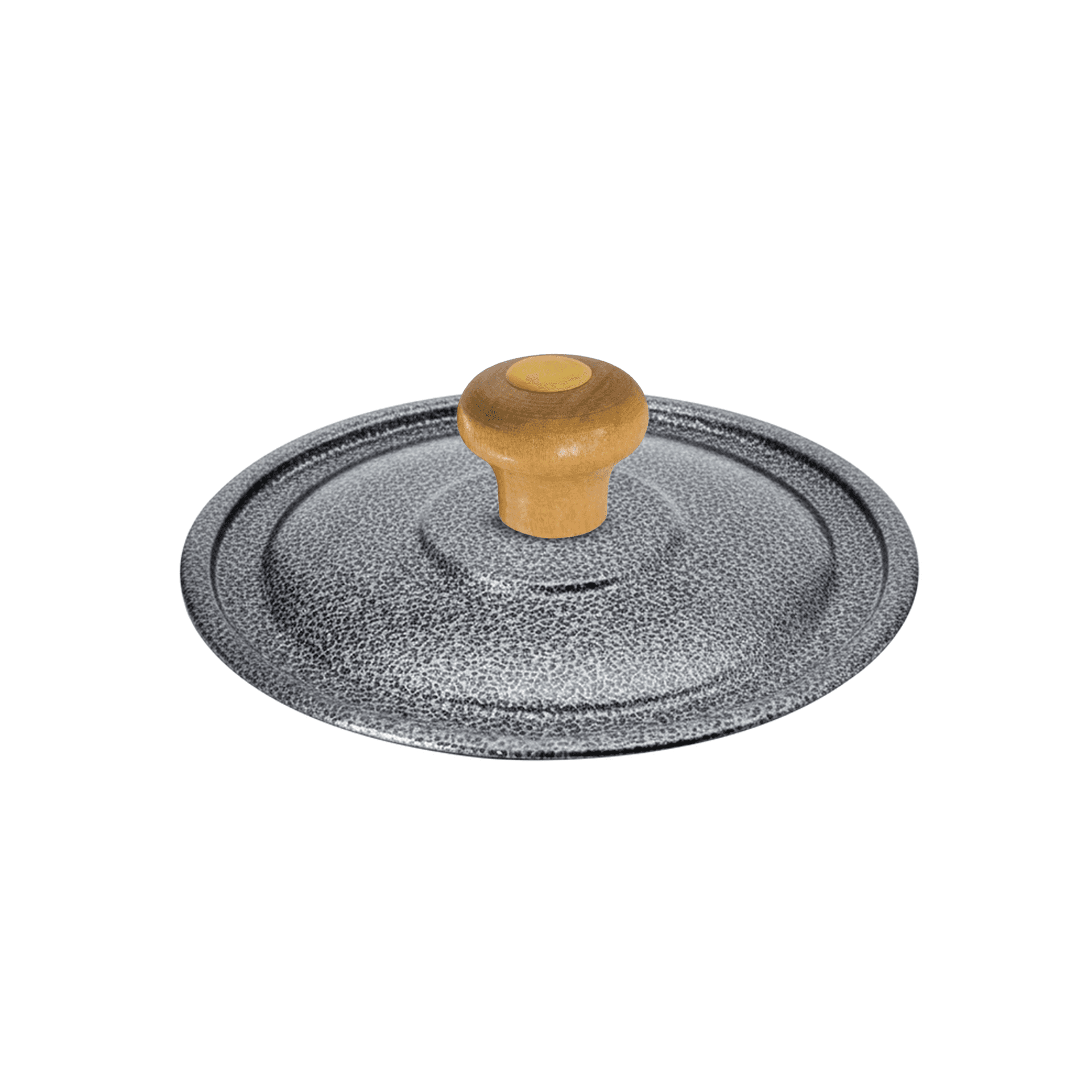 Tampa Craqueada 23 Cm Com Pomel de Madeira