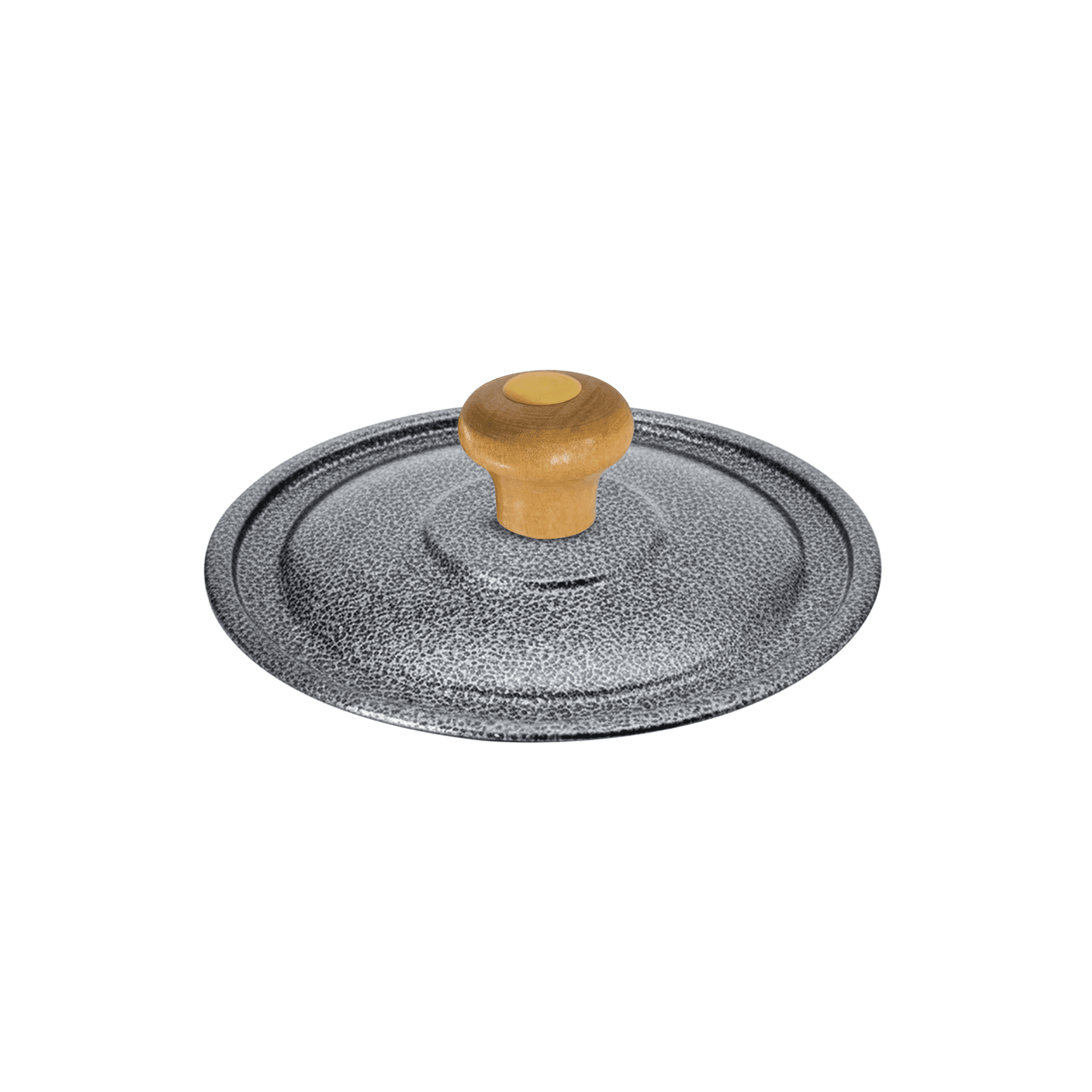 Tampa Craqueada 17 Cm Com Pomel de Madeira
