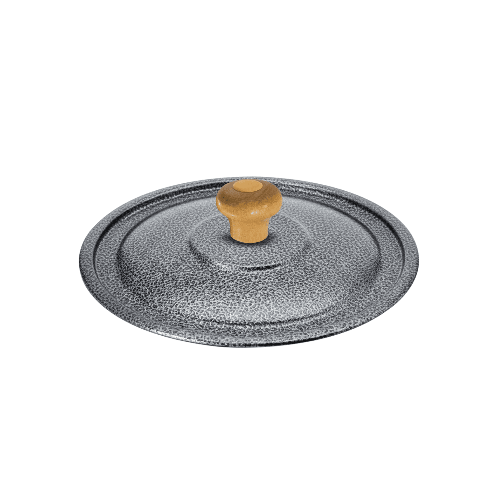 Tampa Craqueada 19 Cm Com Pomel de Madeira