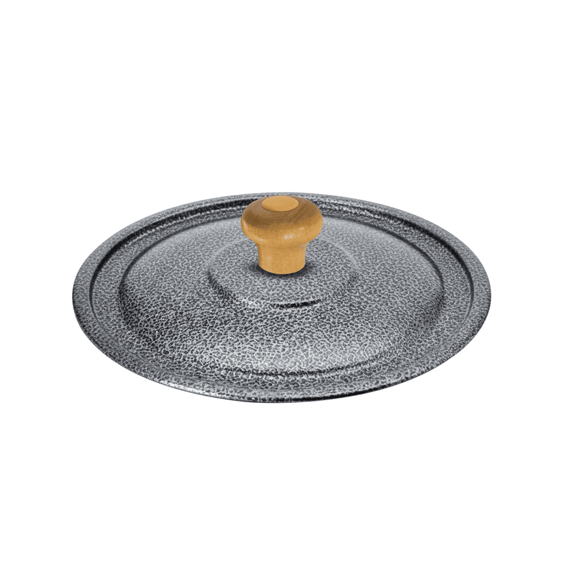 Tampa Craqueada 35 Cm Com Pomel de Madeira