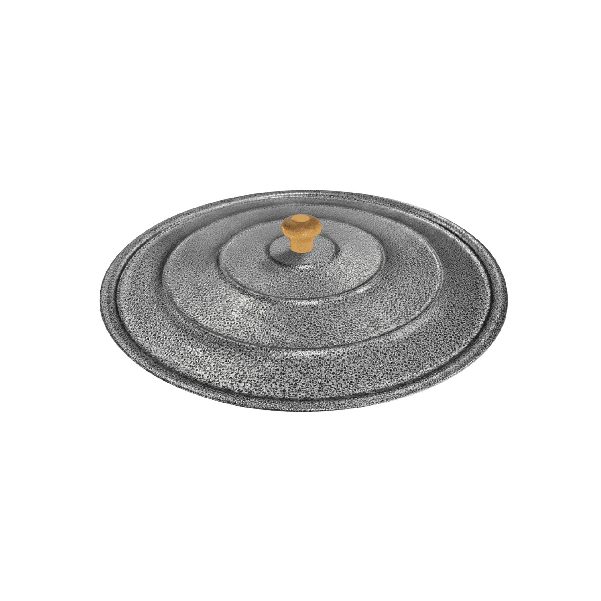 Tampa Craqueada 46 Cm Com Pomel de Madeira