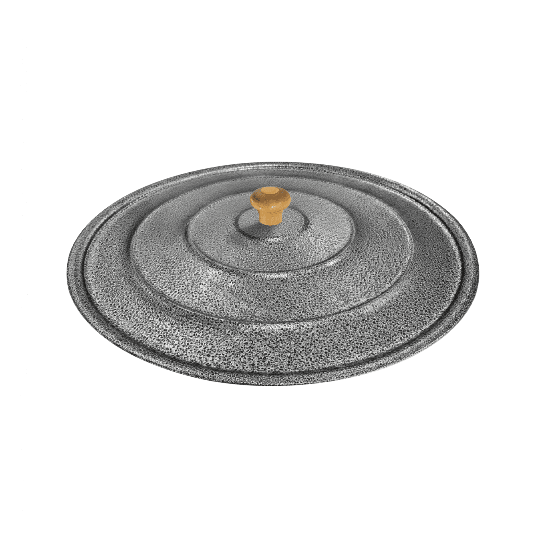 Tampa Craqueada 60,5 Cm Com Pomel de Madeira