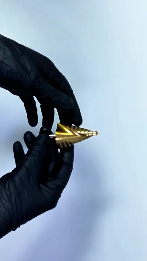 Imagem 4 do Broca Escalonada de 9 A 36 Mm Em Aço Rápido Revestida de Titânio Com Haste Triangular Para Chapa de Metal Mtx