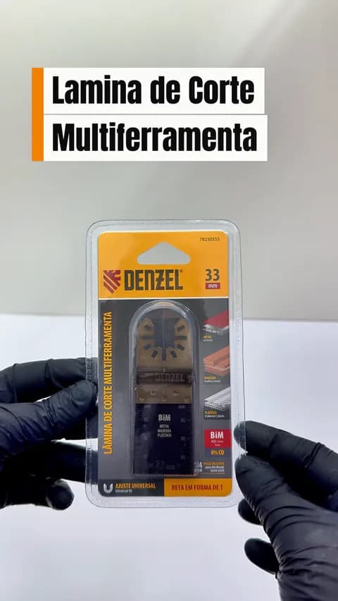 Lamina de Corte Multiferramenta, Reta, Bim, Para Metal E Madeira, 33 X 1,4 Mm, 1pc// Denzel