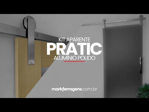 Imagem 4 do Kit Porta de Correr Preto Fosco Trilho E Roldanas Aparente 2 Metros