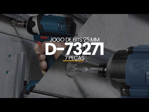 Imagem 5 do Kit Jogo Estojo de Bits de 25 Mm Com Encaixe de 1/4" Pol Para Parafusadeira Com 7 Peças D-73271 Makita
