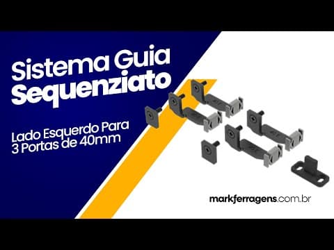 Imagem 4 do Sistema Guia Sequenziato Lado Esquerdo Para 3 Portas de 35mm Rometal