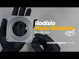 Imagem 1 do Rodizio Prato Giratório Em Aço 94 X 94 Mm