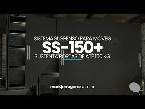 Imagem 4 do Sistema Para Porta de Correr de Armário Ss150 + 3 Portas Rometal