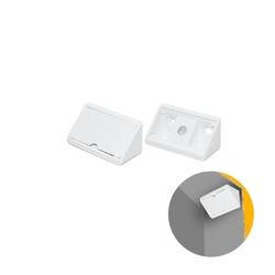 Cantoneira Conector de 4 Furos Tampa Branca Pacote 100 Unidades