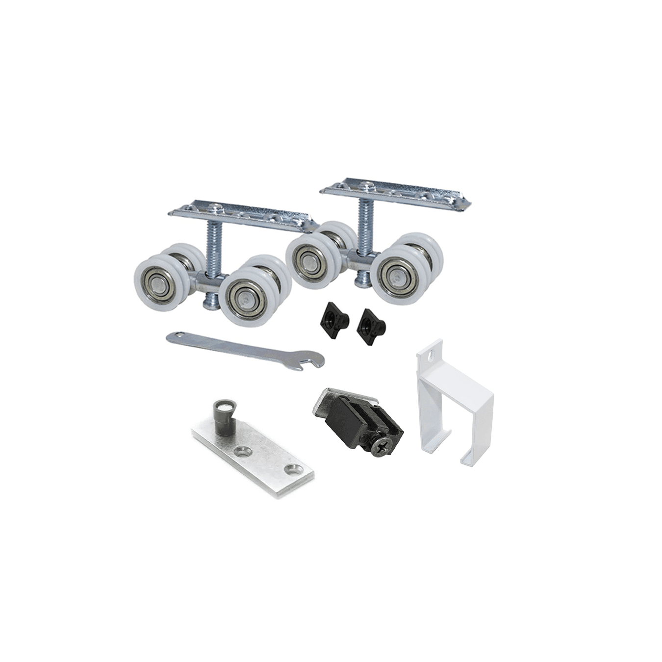 Kit Roldana Porta Correr 70kg C284 Limitador C305 Guia C279