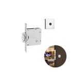 Fechadura Tetra Rolete Auxiliar Cromada Quadrada Para Porta Residencial Pivotante Externa de 25 A 35 Mm 1005 Stam