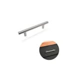 Puxador Haste Redondo Aço Inox 201 Escovado 96 Mm / 15 Cm Para Gavetas Dmt