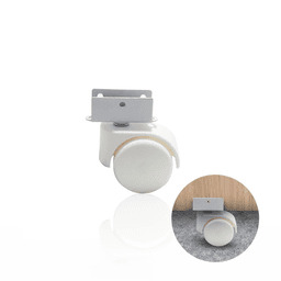 Rodinha Ou Rodízio Para Berço Chapa U 18 Mm Sem Freio Bigfer