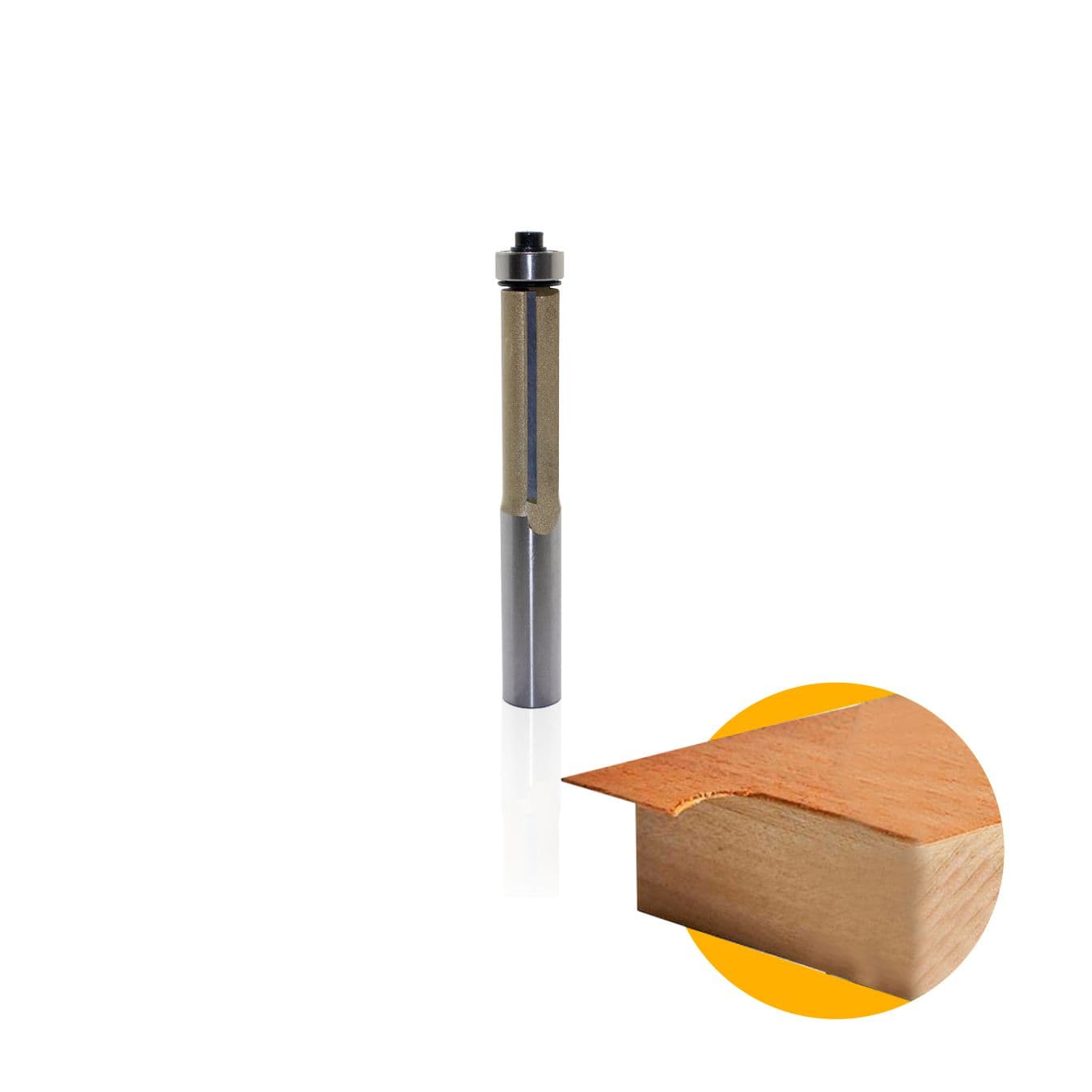 Fresa Tupia Manual Haste 12mm Corte 38mm X 1/2 Com Rolamento