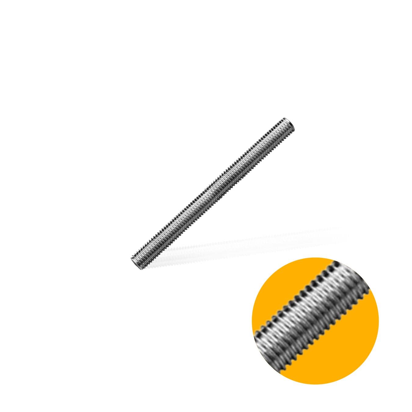 Haste Parafuso União Flangeado Fenda Cruzasa Ø 8 X 74 Mm Fechado Rosca 3/16 Pol.