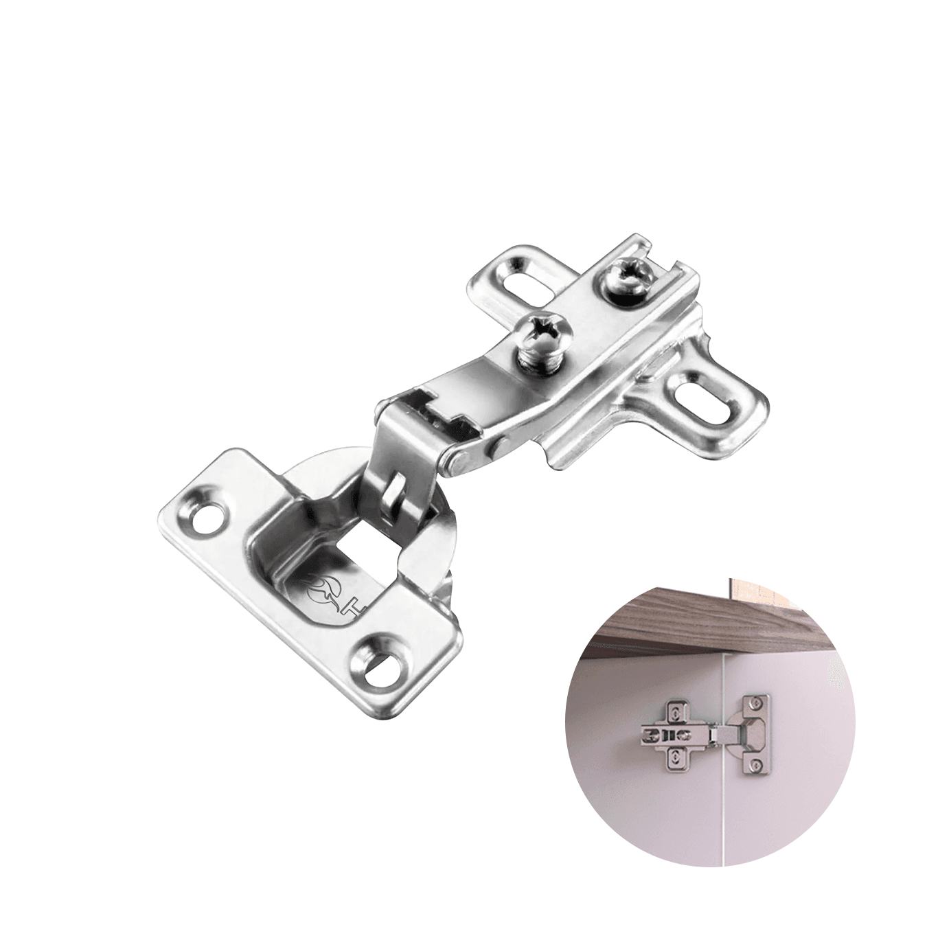 Dobradiça Curva 26 Mm Para Portas de Armário