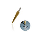 Broca Escalonada de 4 A 12 Mm Em Aço Rápido Revestida de Titânio Com Haste Triangular Para Chapa de Metal Ctm-50704012 Ctpohr