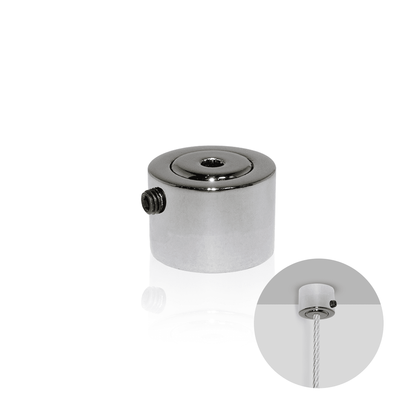 Fixador Cromado de Cabo de Aço No Piso E Teto Para Prateleiras Sc130 Rometal