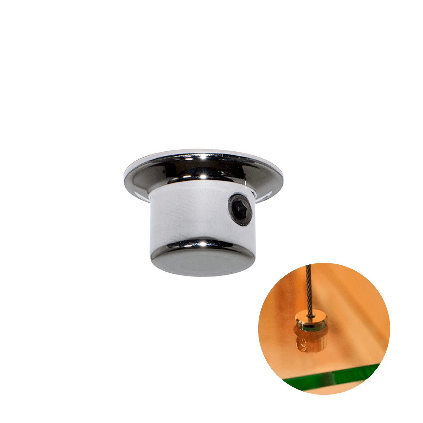 Flange Terminal Cromada Para Prateleiras Em Cabo de Aço Sc120 Rometal