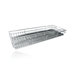 Escorredor de Pratos Fixo Cromado Com Bandeja Para Embutir 67 Cm
