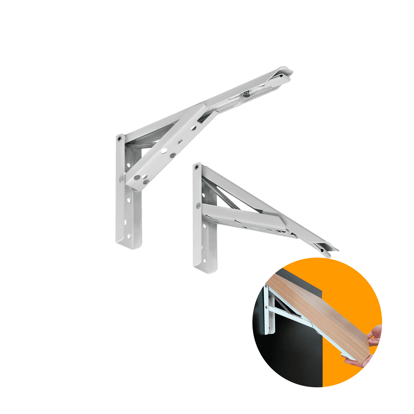 Suporte Dobrável Para Mesa 250mm Branco O Par