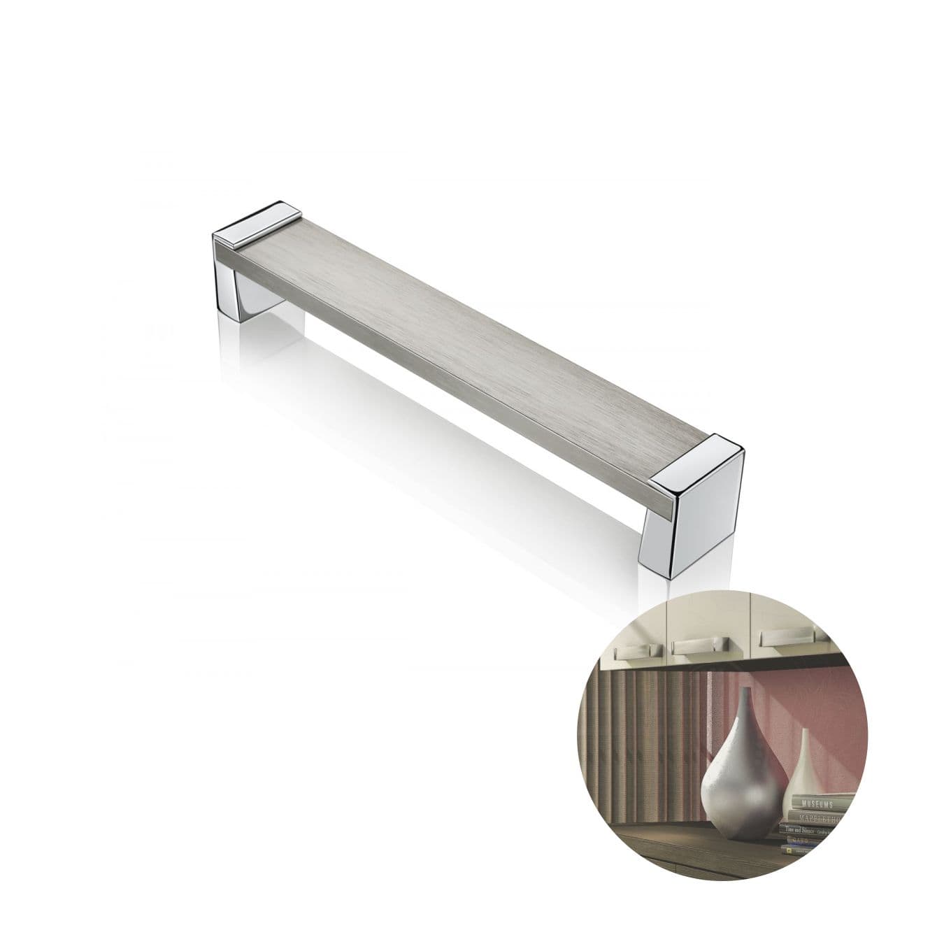 Puxador Para Portas E Gavetas Zagatto 448mm Escovado Inox
