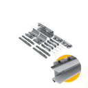 Kit Sistema Para Porta de Correr Ss200 Top 50 A 80 Kg Para 3 Portas Rometal