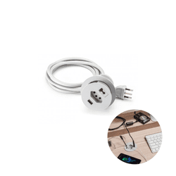 Passa Fio 60 Mm 3 Em 1 Com Tomada E Carregador Usb Turbo