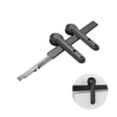 Sistema Evo Cor Titânio Para Portas de Correr de 40 A 60 Kg Trilho de 2 Metros Rometal