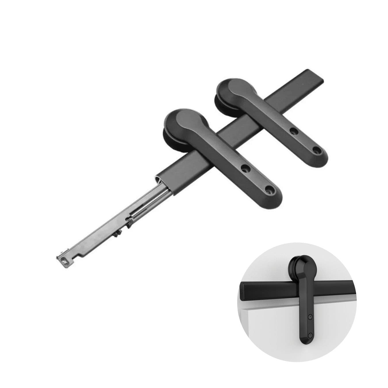 Sistema Evo Cor Titânio Para Portas de Correr de 40 A 60 Kg Trilho de 3 Metros Rometal