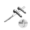 Sistema Evo Cor Cromado Para Portas de Correr de 15 A 40 Kg Trilho de 2 Metros Rometal