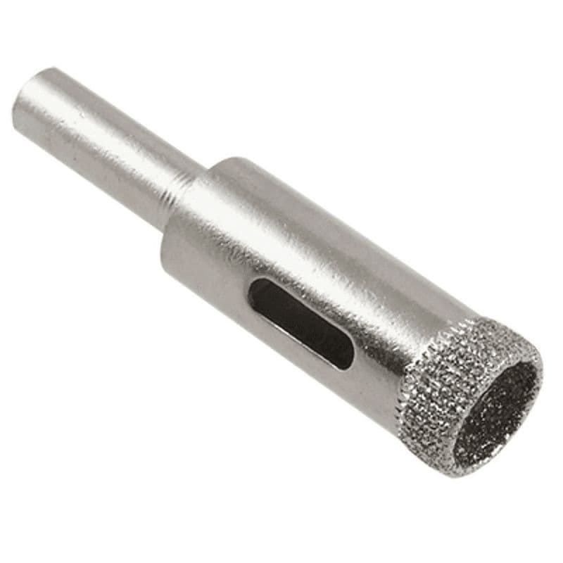 Serra Copo Ou Broca Diamantada de 06 X 55 Mm Com Haste Cilíndrica Para Furar Vidro E Cerâmica Sparta