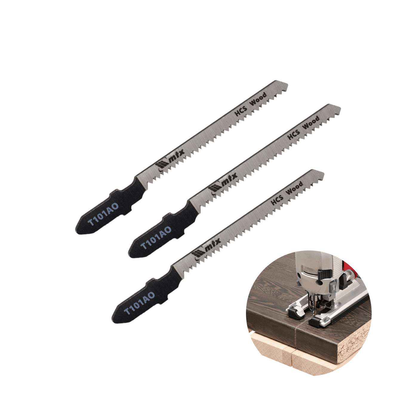 Lamina Serra Tico Tico Para Corte Em Madeira 50 X 1,4 Mm Cartela C/ 3 Unidades T101ao