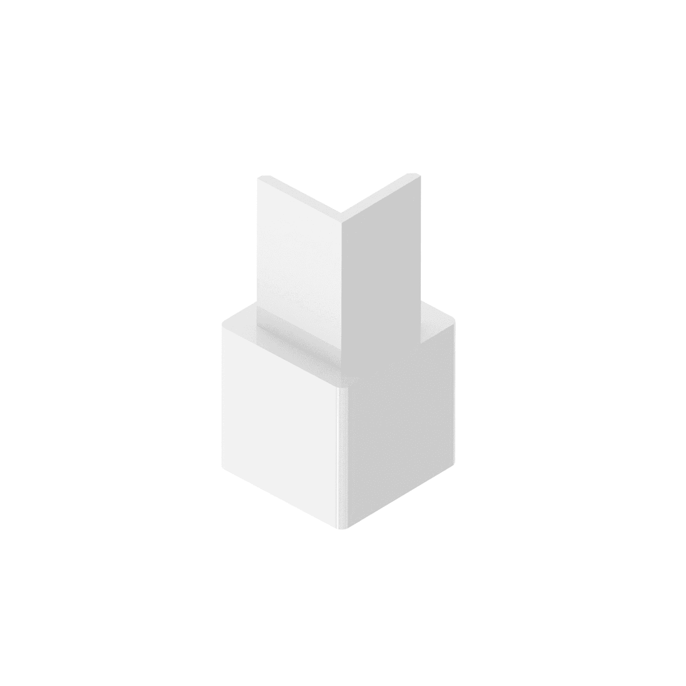 Pé Quadrado Branco 53 X 53 Para Guarda Roupas