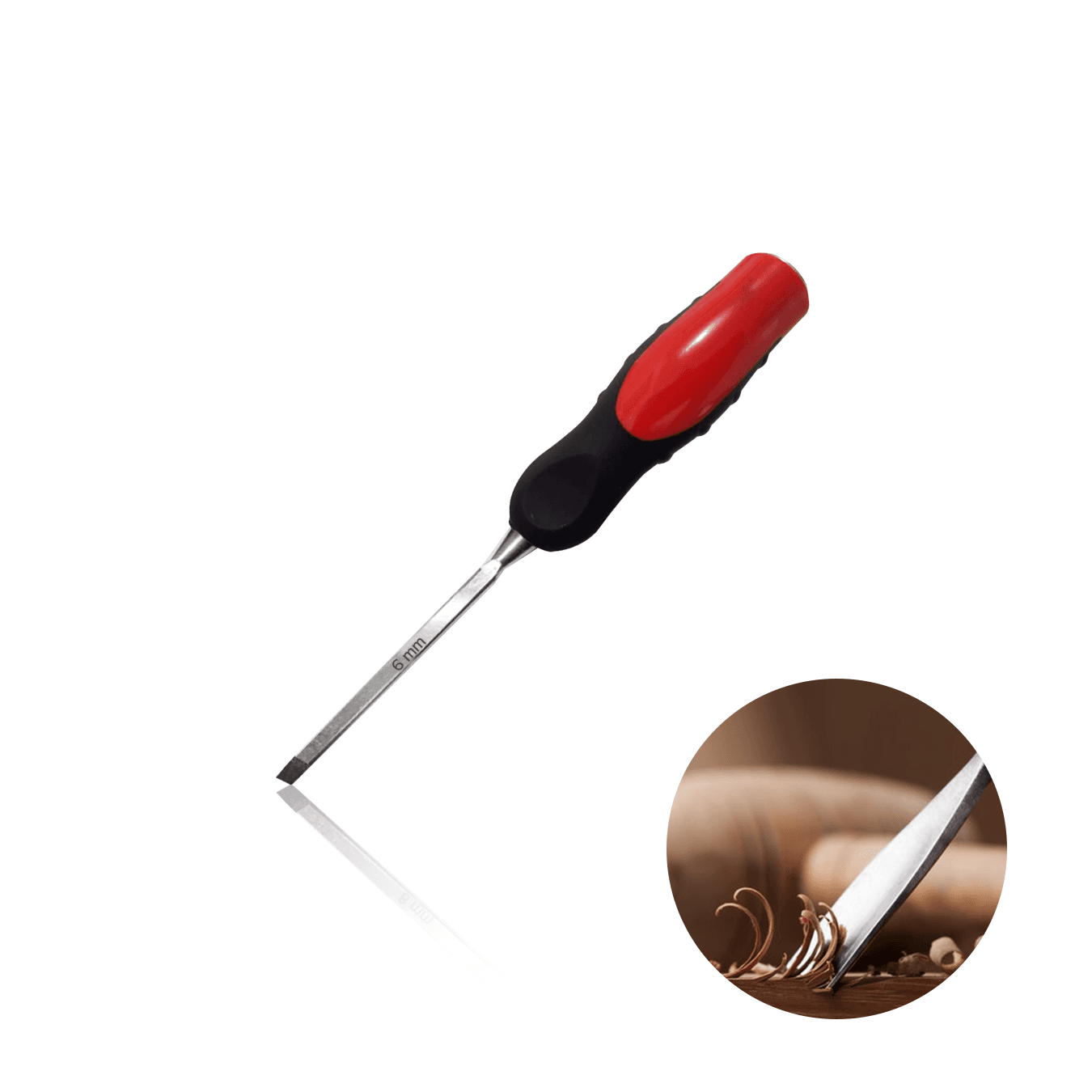 Formão Para Carpintaria E Marcenaria 06 Mm Largura Com Cabo Plástico