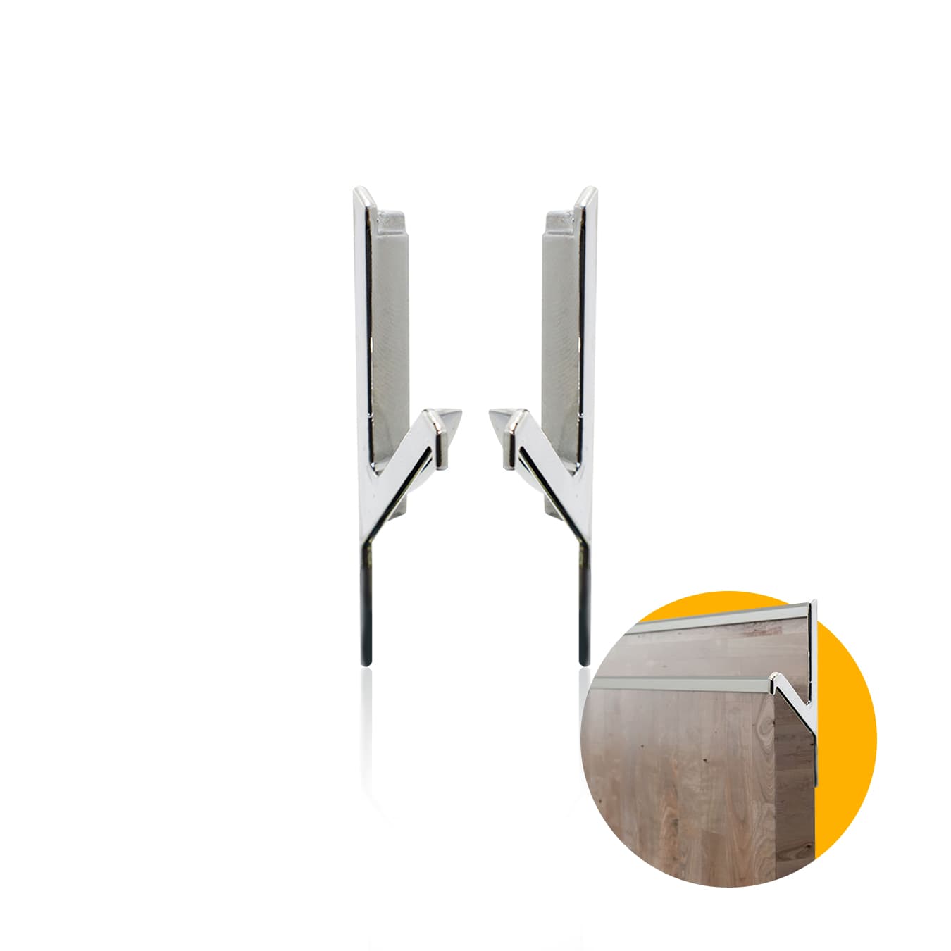 Ponteira Vazada Para Puxador Cava Cromado de 18 Mm Pe214 Rometal
