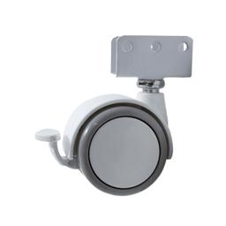 Rodizio Ou Rodinha 50 Mm Para Berço Chapa U" 18 Mm Com Freio