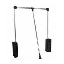 Cabideiro Extensível Cromado Para Roupeiro Com 66 A 83 Cm de Largura