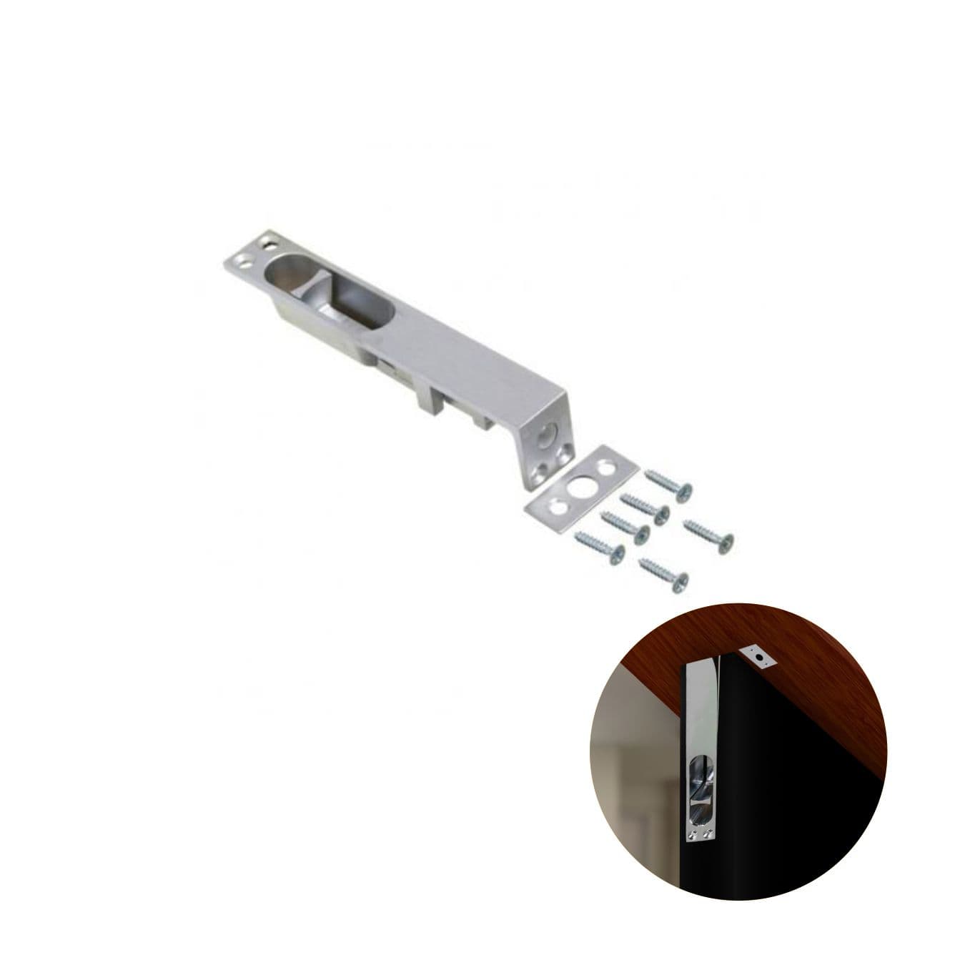 Trinco de Embutir Para Portas de Janelas 12 Cm Cromado