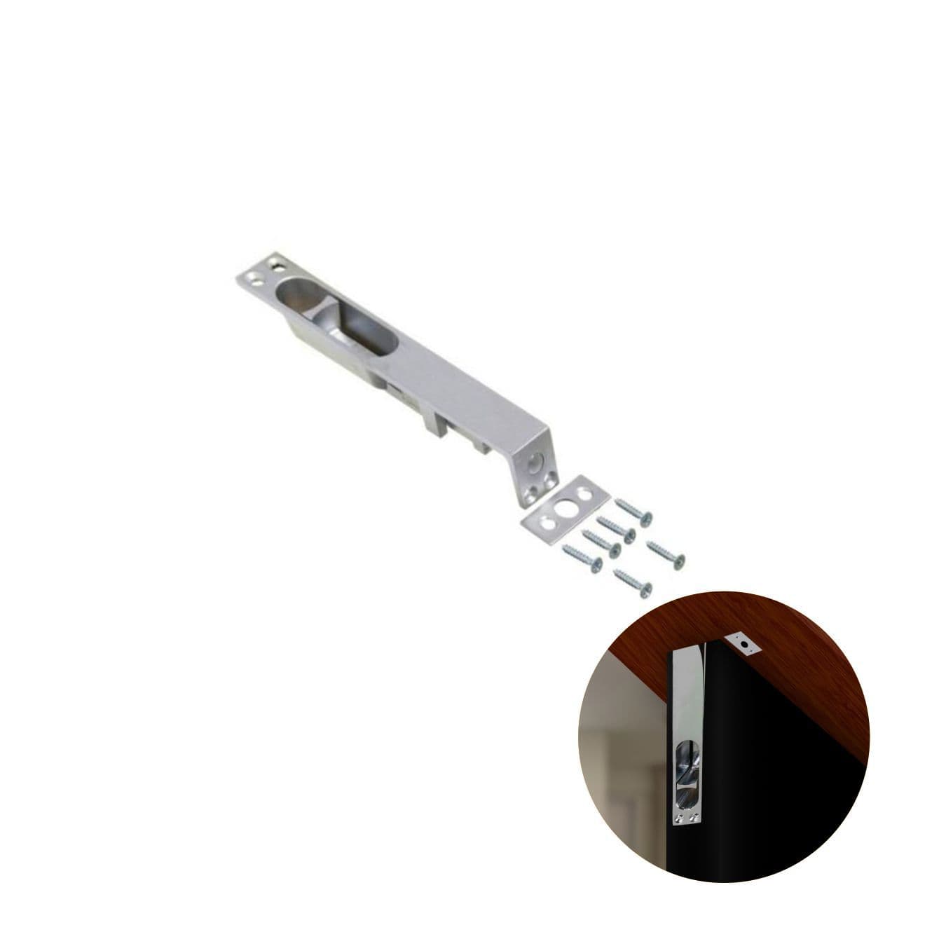 Trinco de Embutir Para Portas de Janelas 25 Cm Cromado
