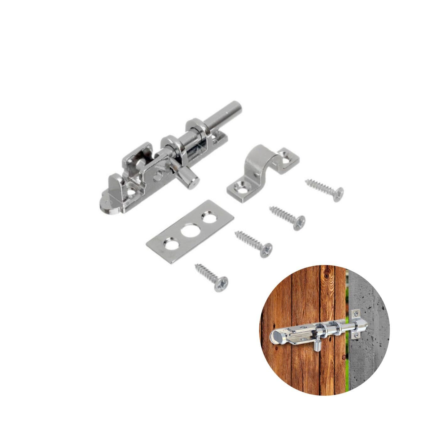 Trinco Latão Cromado 5 Cm Para Portas Ou Janelas