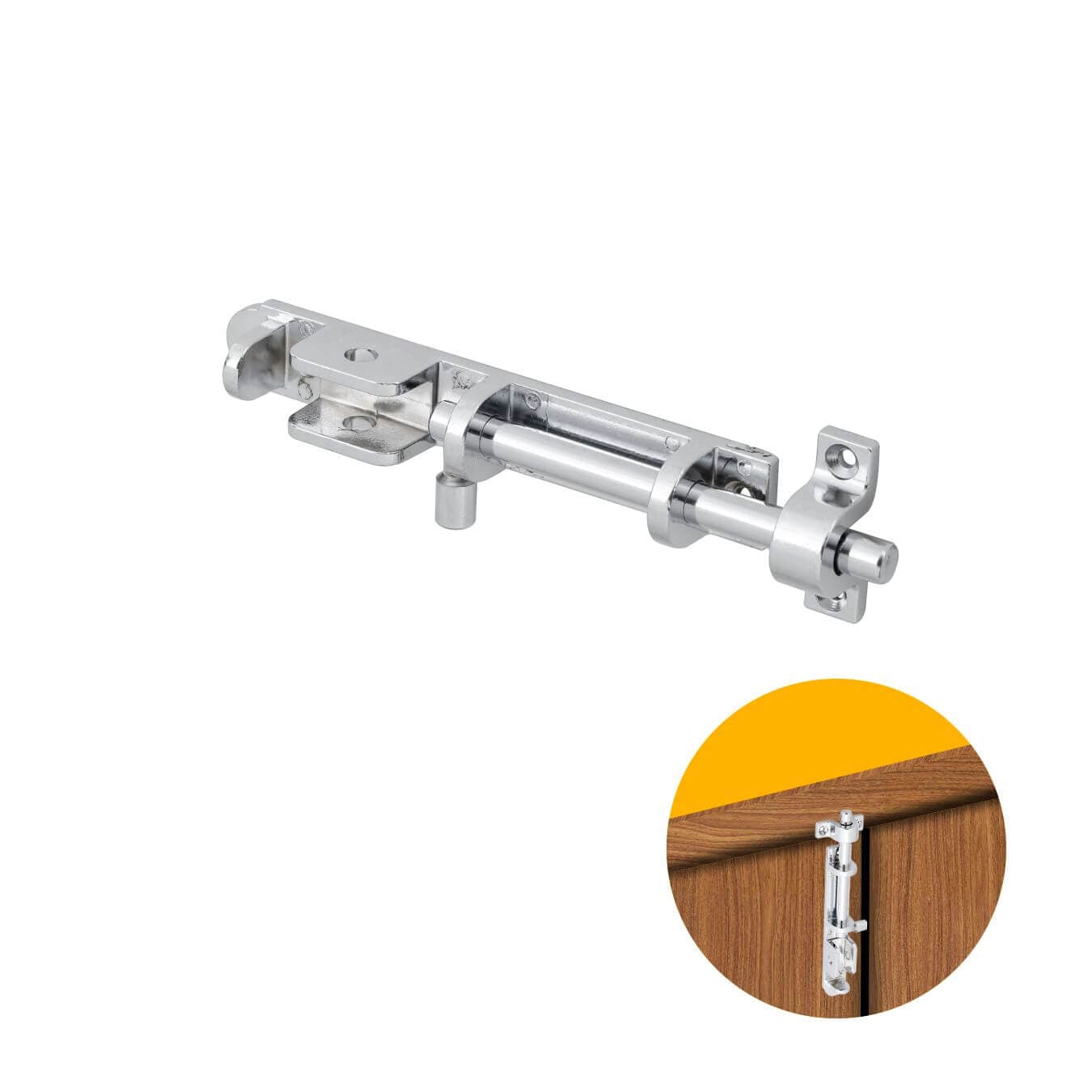 Trinco Latão Cromado 15 Cm Para Portas Ou Janelas