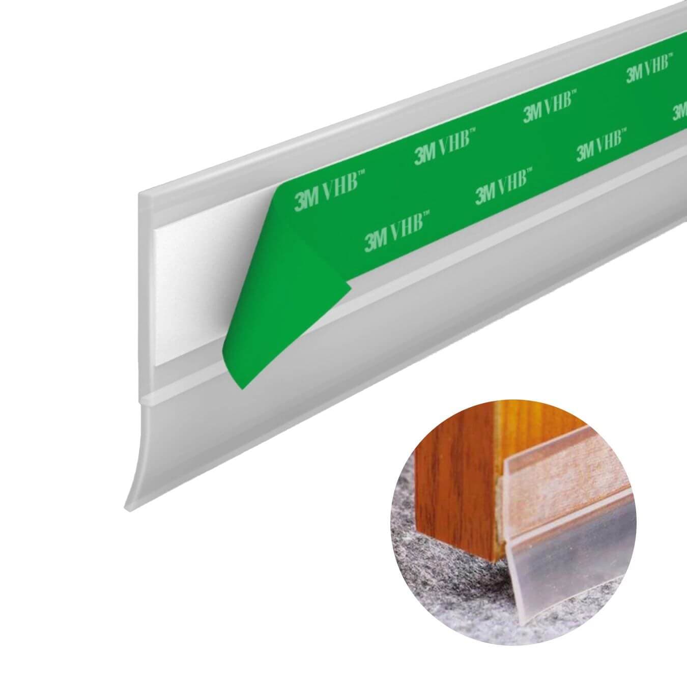 Veda Porta Adesivo Transparente Para Evitar Entrada de Bichos - 90 Cm