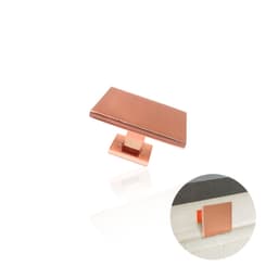 Puxador Ponto Quadrado Em Cobre Escovado 45 X 45 Mm