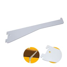 Suporte Branco de 20 Cm Sem Aba Para Trilho Cremalheira