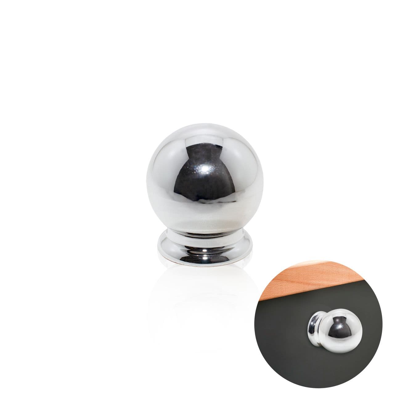 Puxador Bola 30 Mm Cromado